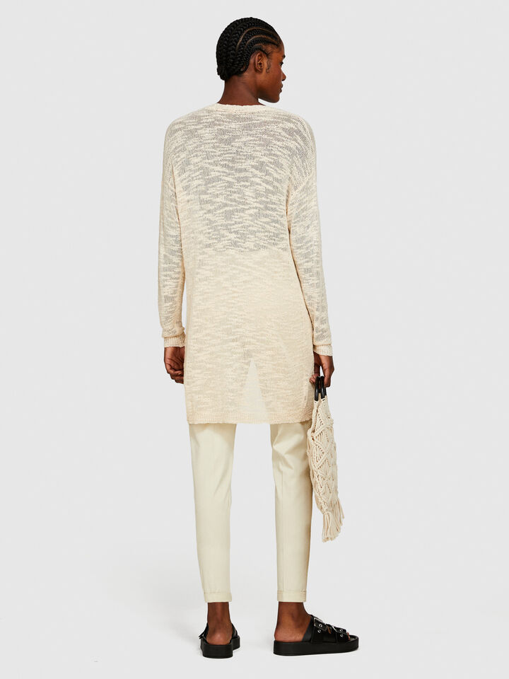 Cigarette trousers - women's skinny fit trousers - Creamy White | Sisley image number 3